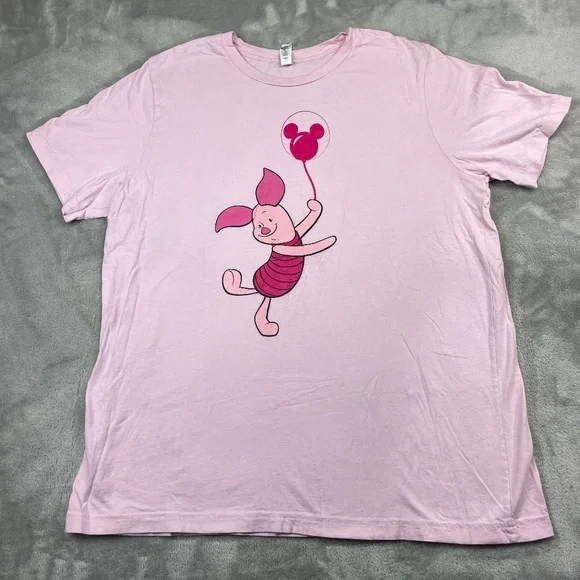 Disney Winnie The Pooh Piglet Short Sleeve Tee Shirt Women's XL - Picture 1 of 9